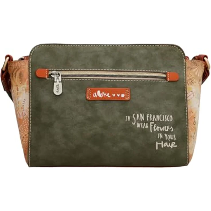 Anekke Peace & Love Umhängetasche, mehrfarbig, 28 cm x 10.5 cm x 19 cm, 100% Polyester – Bild 4