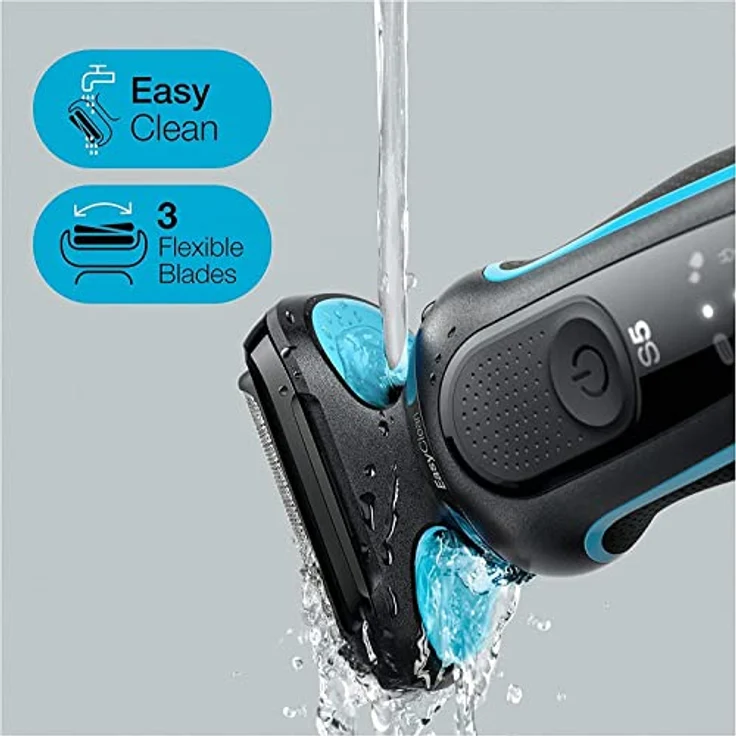 Braun Series 6 60-N4820cs Akku Herren Rasierer Nass- und Trockenrasur inkl. Stubbler und Ladestation schwarz/grau – Bild 2