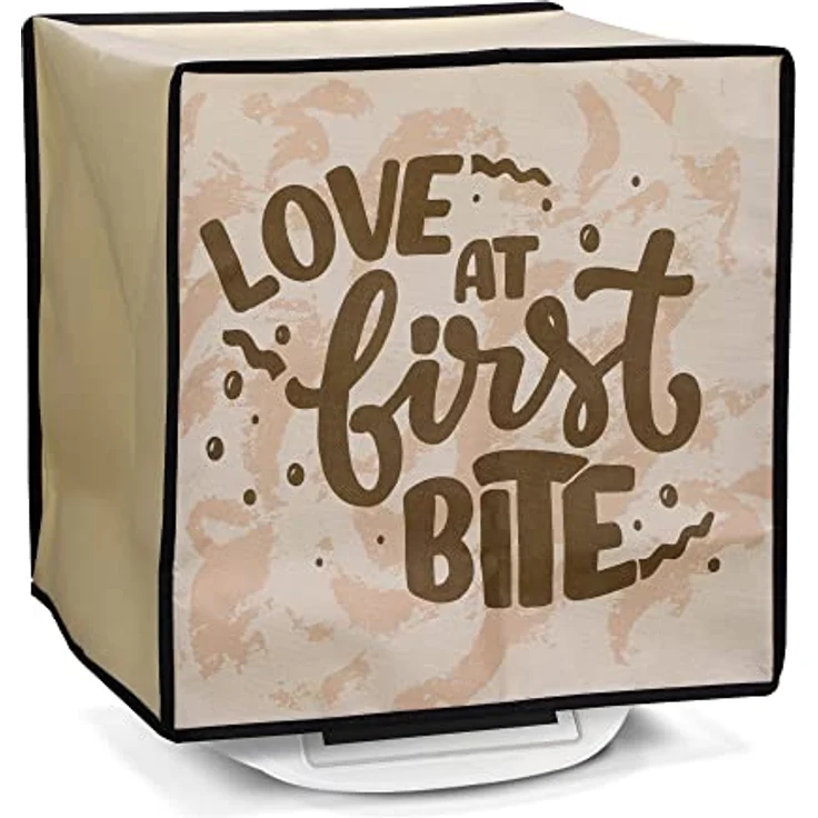 kwmobile Hülle kompatibel mit Thermomix TM5 / TM6 - Küchenmaschine Abdeckhaube - Dunkelbraun Hellbraun Beige - Schutz vor Staub, UV-Strahlen und Spritzern – Bild 1