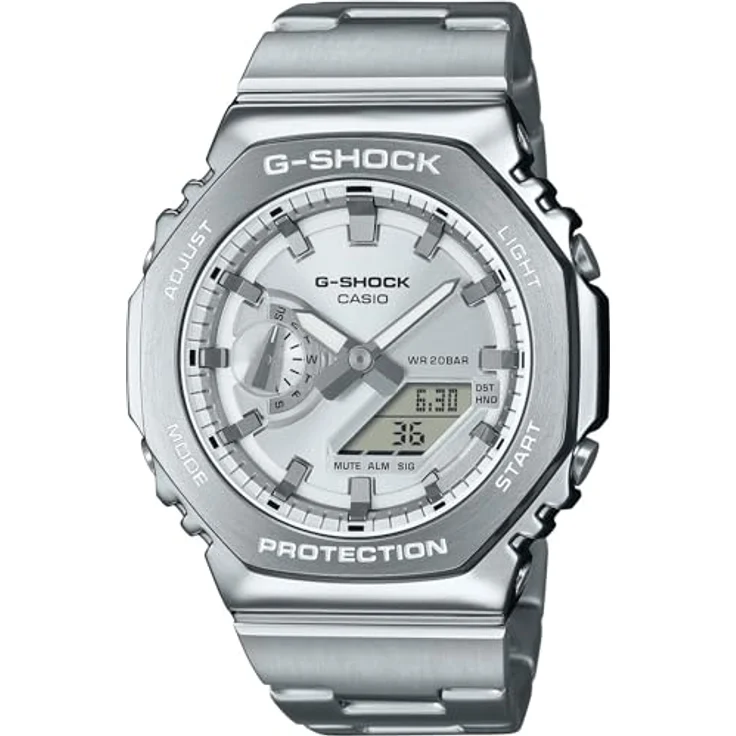 Casio G-Shock GM-2110D-7AER Klassische Herrenuhr mit 24-Stunden-Anzeige, Stoßfestigkeit und Stoppuhr – Bild 1