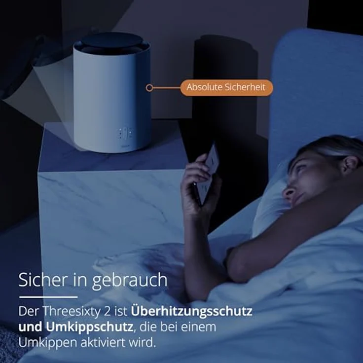 Duux Threesixty 2 Elektrischer Raumheizlüfter Keramik Android iOS Indoor Tisch-Bank Tisch Weiß,  – Bild 6