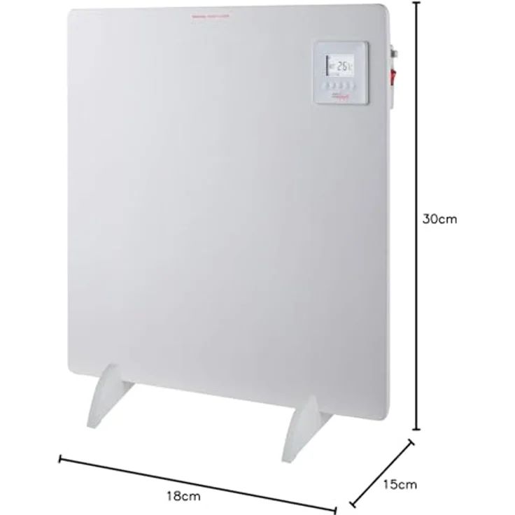Melchioni Keramik-Heizpaneel, Blanco Plus, Aufhängbar, Digitalanzeige, Wochentimer, Energieeinsparung, Überhitzungsschutz, Fensteröffnungssensor – Bild 4