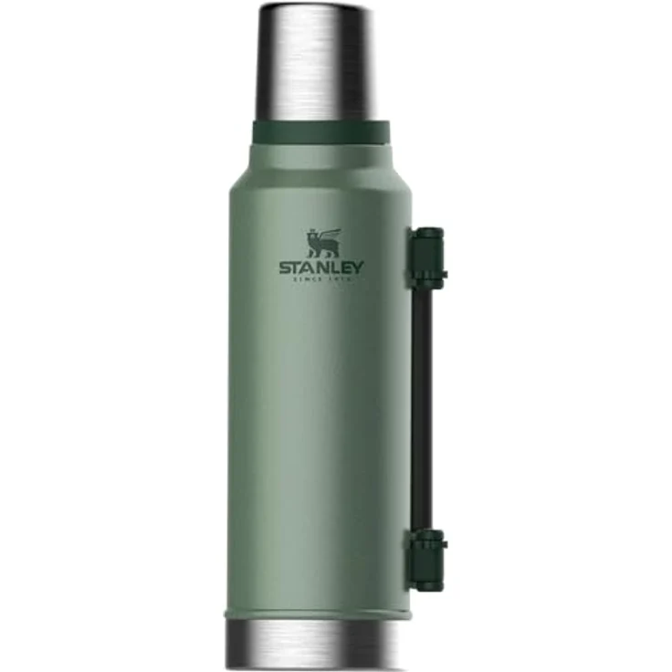 Stanley Classic Legendary Thermosflasche 1.4L, Edelstahl, hält 40 Stunden heiß oder kalt, BPA-frei, spülmaschinenfest, Hammertone Green – Bild 1