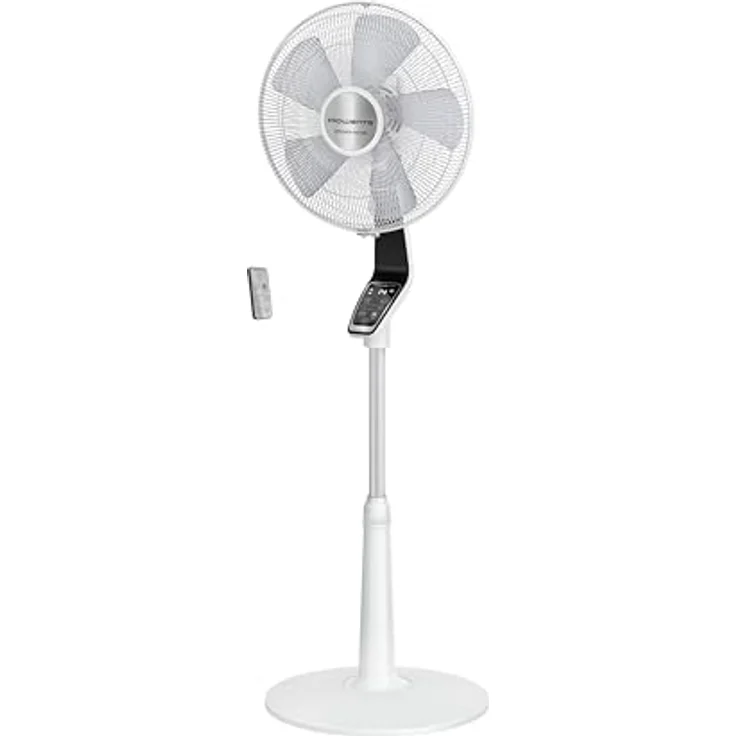 Rowenta Turbo Silence Extreme Standventilator, nur 32 dB(A) im Silent Night-Modus, energiesparend, 14 Geschwindigkeiten, digitaler LED-Bildschirm, Timer, Fernbedienung, Weiß, VU5690F0 – Bild 1