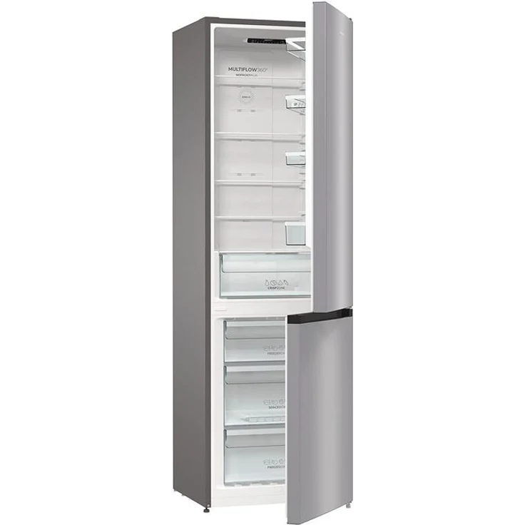 Gorenje NRK6202ES4 Kühl-Gefrierkombination, freistehend, silber, Full NoFrost, LED, Schnellgefrieren, Breite 60 cm – Bild 2
