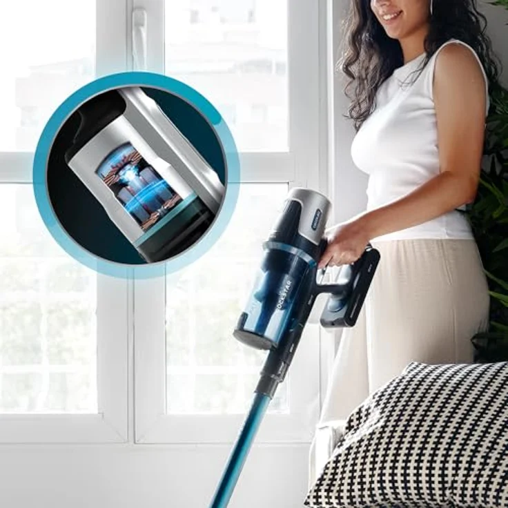 Cecotec Conga Rockstar RS50, Kabelloser Stabstaubsauger mit 400 W, 60 Minuten Akkulaufzeit, schwarz-blau, 0,5 l Staubbeutel – Bild 6