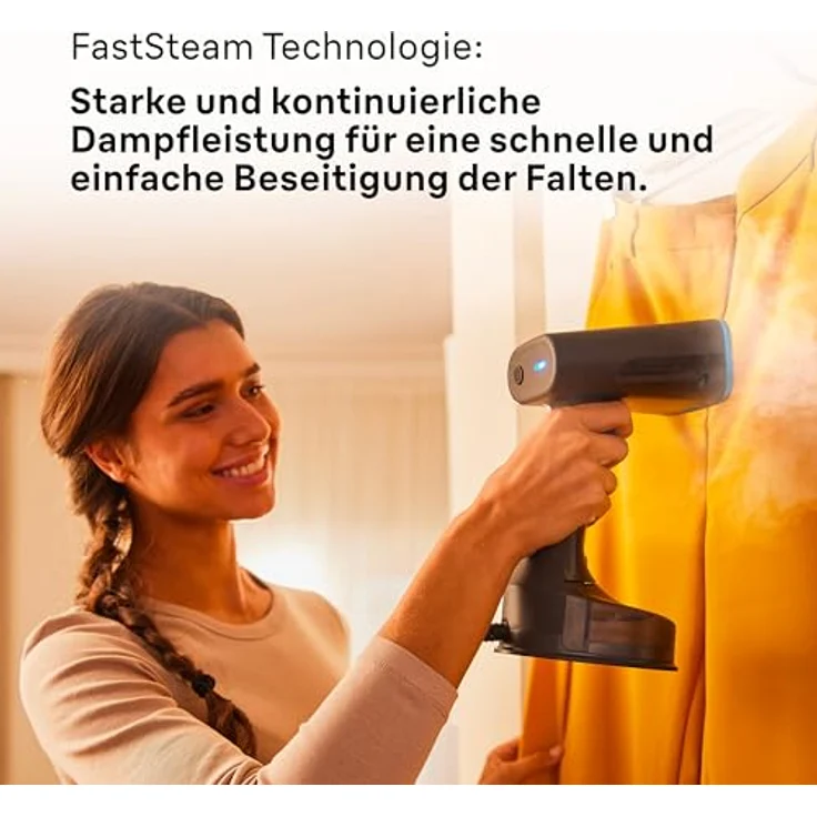 Braun QuickStyle 5 GS5031BL Dampfglätter, Dual FreeGlide 3D Technologie, FastSteam Technologie, Steamer, Schwarz/Blau – Bild 5