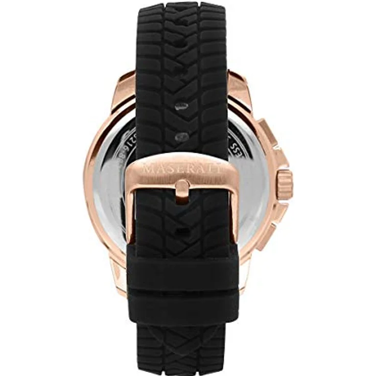 Maserati Herrenuhr, Successo Kollektion, aus Edelstahl, Rosegold PVD, Silikon, mit Silikon-Armband - R8871621012 – Bild 3