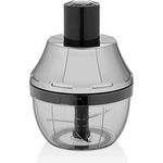 Vip Ahmet Zerkleinerer 3 Klingen Gemüseschneider Manuell Zwiebelschneider, Edelstahl, rutschfeste Basis