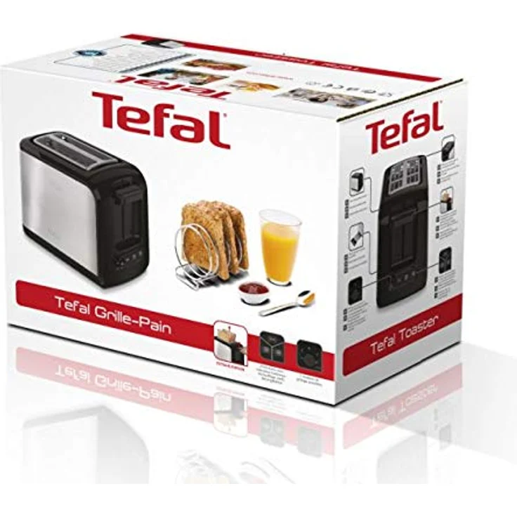 Tefal Express TT410D 2-Scheiben-Toaster, Schwarz, Edelstahl, 2 Scheiben, 850 W, 160 mm – Bild 5
