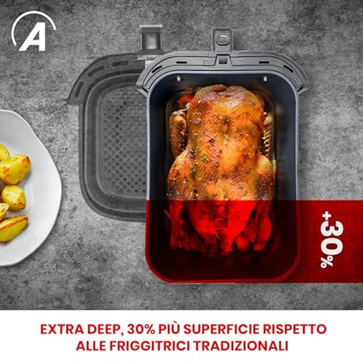 Ardes ARFRYA10L INFINITY Luftfritteuse 5L, XL Kapazität, Digitaldisplay Touch, 60 Minuten Timer, antihaftbeschichtet – Bild 5