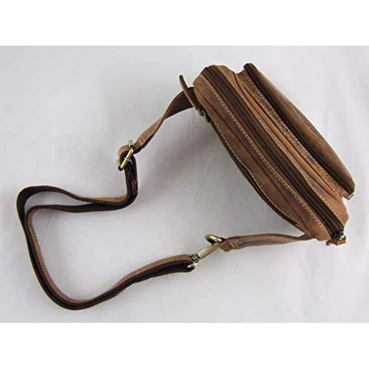 Greenburry Vintage Gürteltasche, 20 cm, Leder, braun – Bild 5