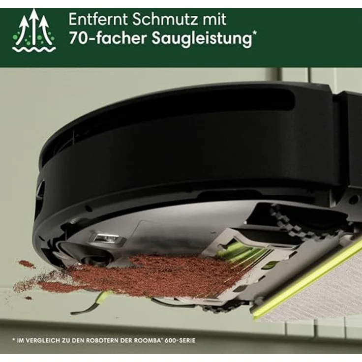 iRobot Roomba 205 DustCompactor Combo - Staubsauger-Roboter - ClearView LiDAR - 7000Pa - 180 mins - SmartScrub - Umfährt Hindernisse - App - Schwarz – Bild 5