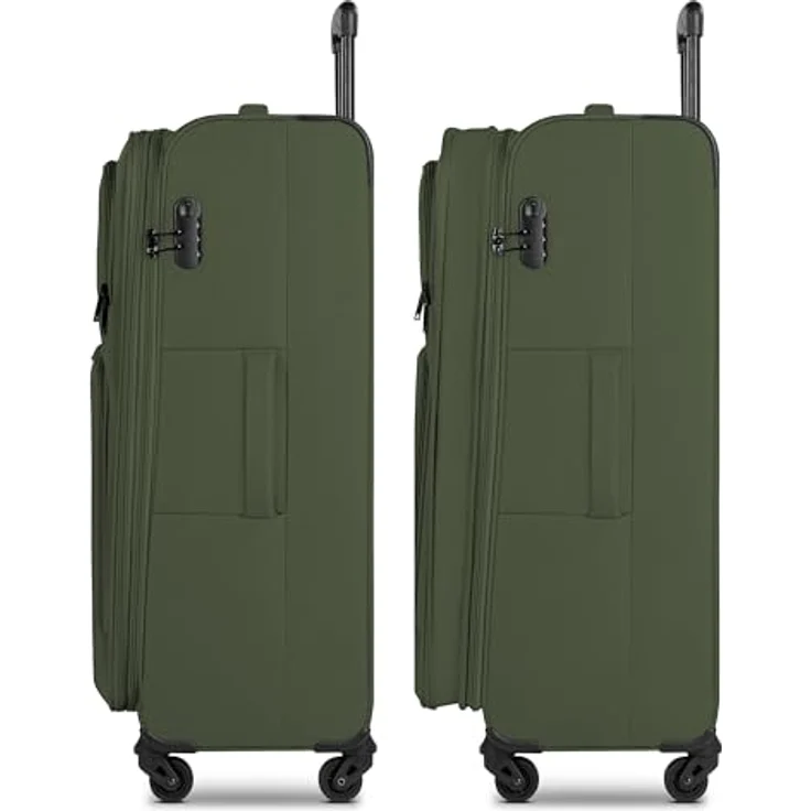 SMARTBOX großer Weichgepäck Check-in Koffer für Damen & Herren | Großer XL Trolley 46 x 31 x 78 cm | 4 Rollen & Zahlenschloss | erweiterbar mit Dehnfalte | leichte 3,6 kg | Edition 04 – Bild 2