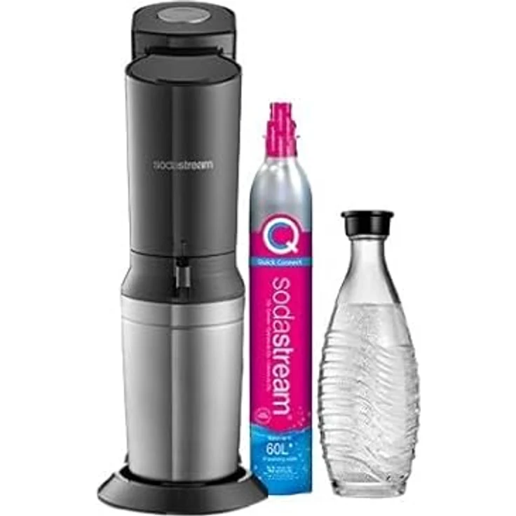 SodaStream Wassersprudler CRYSTAL 3.0 Vorteilspack mit Quick-Connect-Zylindersystem - schwarz – Bild 1