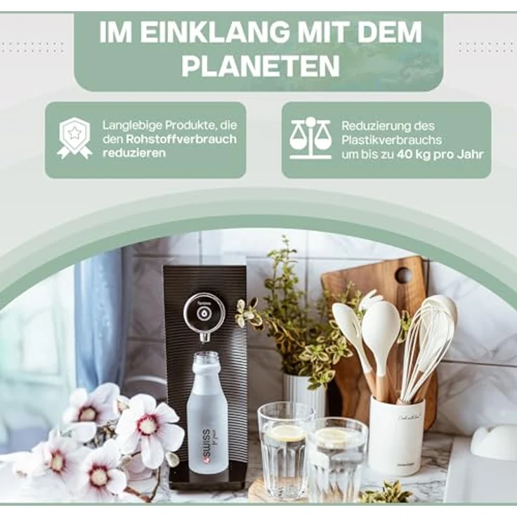 4Swiss Filtersystem für Hauswasser, 5-stufiges direktes Trinkwasserfiltersystem mit drei austauschbaren Kartuschen und vier Wasserdosiermodi (Weiß) – Bild 4