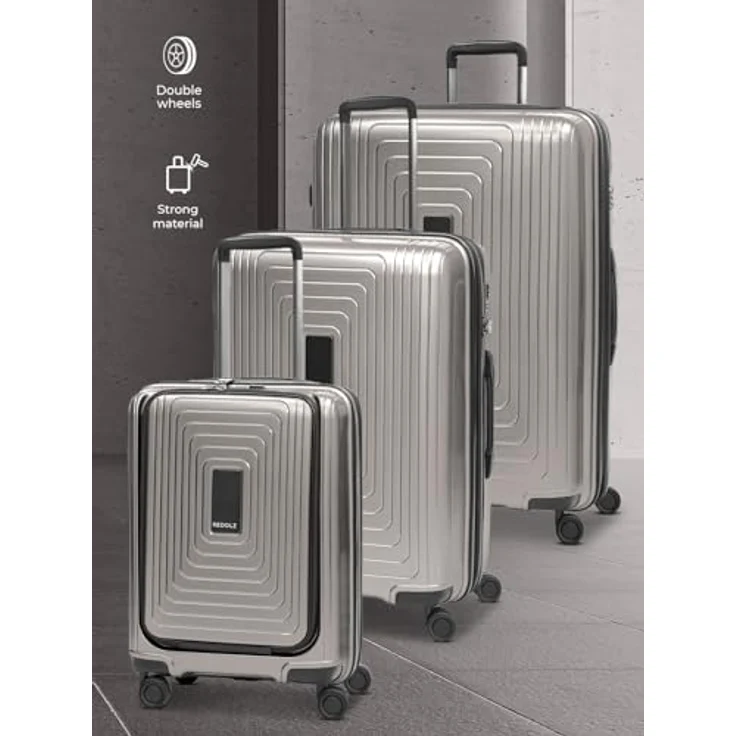 REDOLZ Hartschalen Koffer-Set-3-teilig | Dehnfalte erweiterbar, ultra-leicht, 4-Rollen & TSA | Essentials 14 – Bild 4