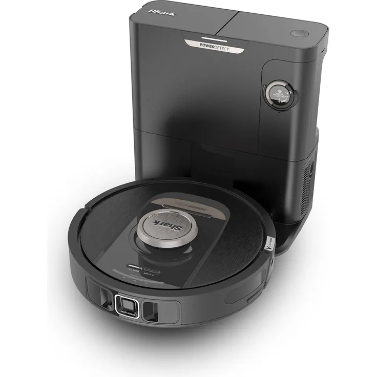 Shark PowerDetect Saugroboter RV2820VEEU, selbstleerend mit 3D- & LiDAR-Navigation, Anti-Allergen- & Anti-Geruch-Basis, NeverStuck-Hindernisumgehung, für Teppiche, Hartböden & Tierhaare, WiFi/App/Alexa, Schwarz - Preisvergleich