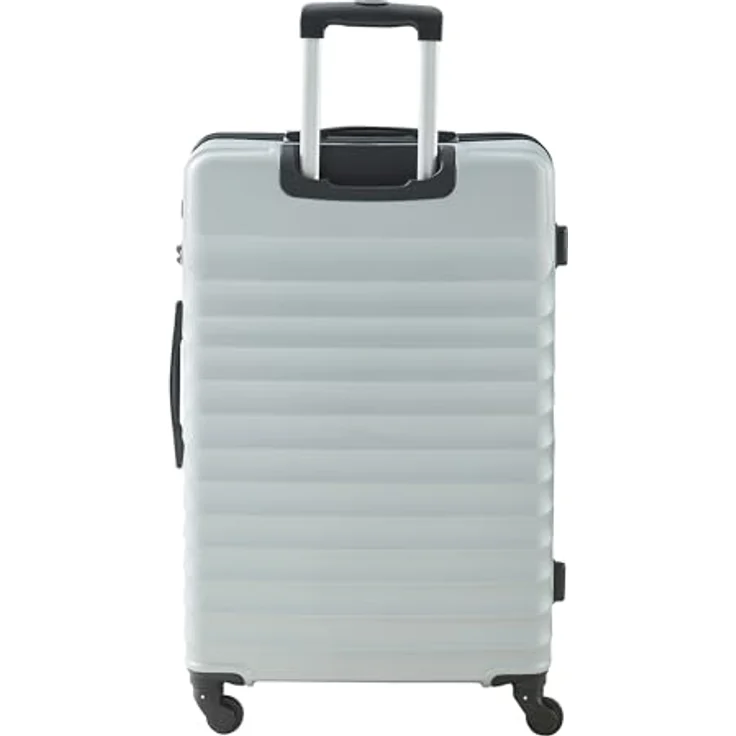 pro.tec Pona Koffer Set 3-teilig, ABS Hartschalenkoffer mit 4 Rollen, TSA Zahlenschloss und Waage, Handgepäck in Hellgrau – Bild 4