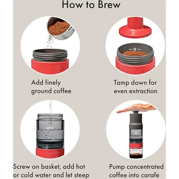 OXO Outdoor Rapid Brewer, tragbarer Kaffeebereiter mit Edelstahlfilter und Reisetasche, brüht in 5 Minuten heiß oder kalt – Bild 4