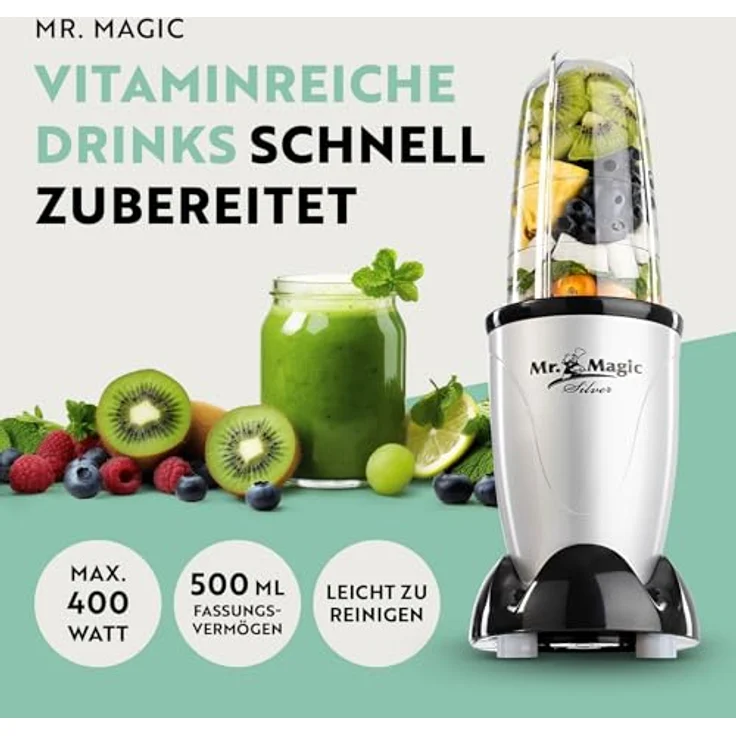 Mr.Magic 4389 Standmixer, 400W, 0,5L, Kunststoff – Bild 2