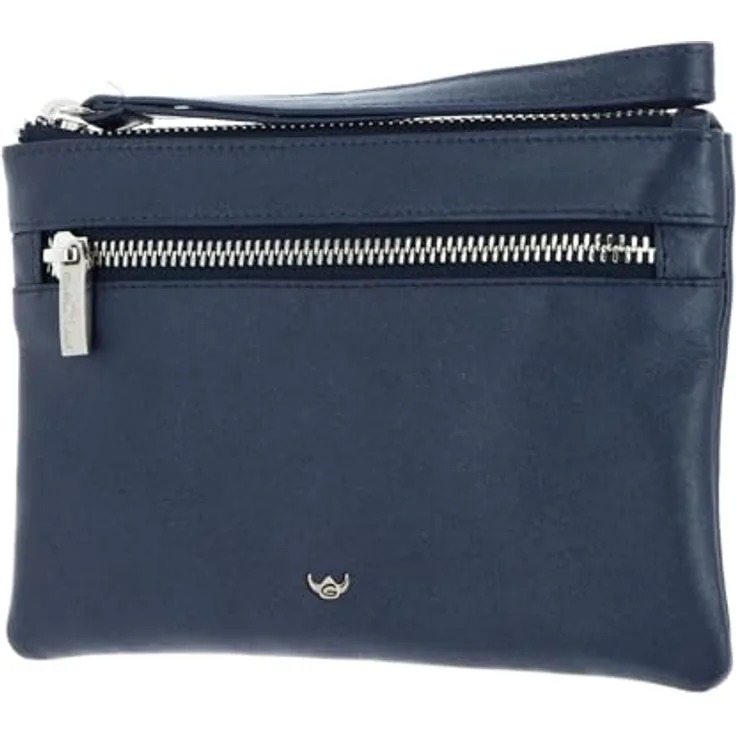 Golden Head Valencia Handtasche, Herren Leder mit RFID Schutz, 18 cm, Blau