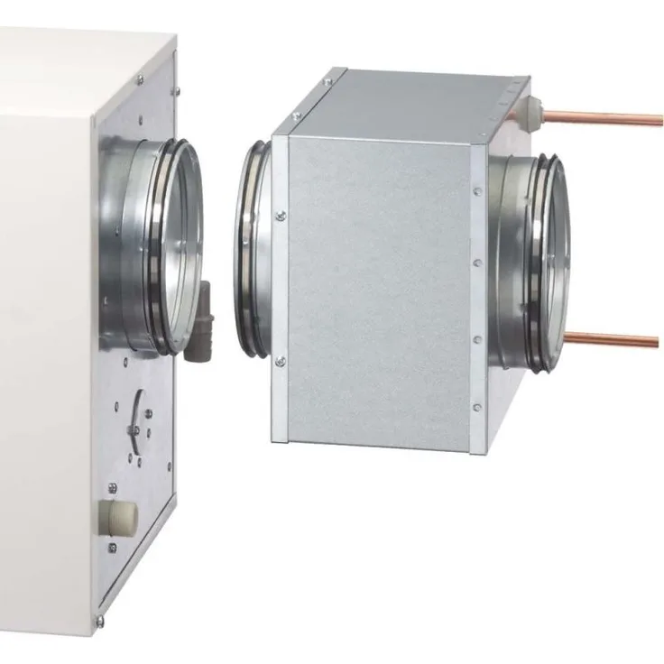 Helios HELI KWL NHR 500, Niedertemperaturheizregister mit Warmwasserheizschlange und PT 1000 Temperatursensor