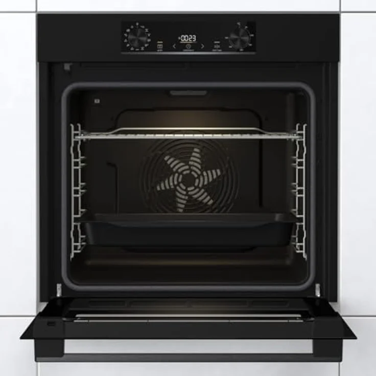 Gorenje BPS 6737 E02B Einbau-Backofen, 77 Liter, mit Pyrolyse, Heißluft, AirFry, ExtraSteam, 300°C PizzaMode, schwarz – Bild 4