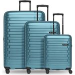 Pactastic Hartschalen Koffer-Set 3-teilig | hochwertiges Polypropylen Material | mit Dehnfalte erweiterbar um 5 cm | 4 Doppelrollen & TSA-Schloss für Damen & Herren (Collection 04)