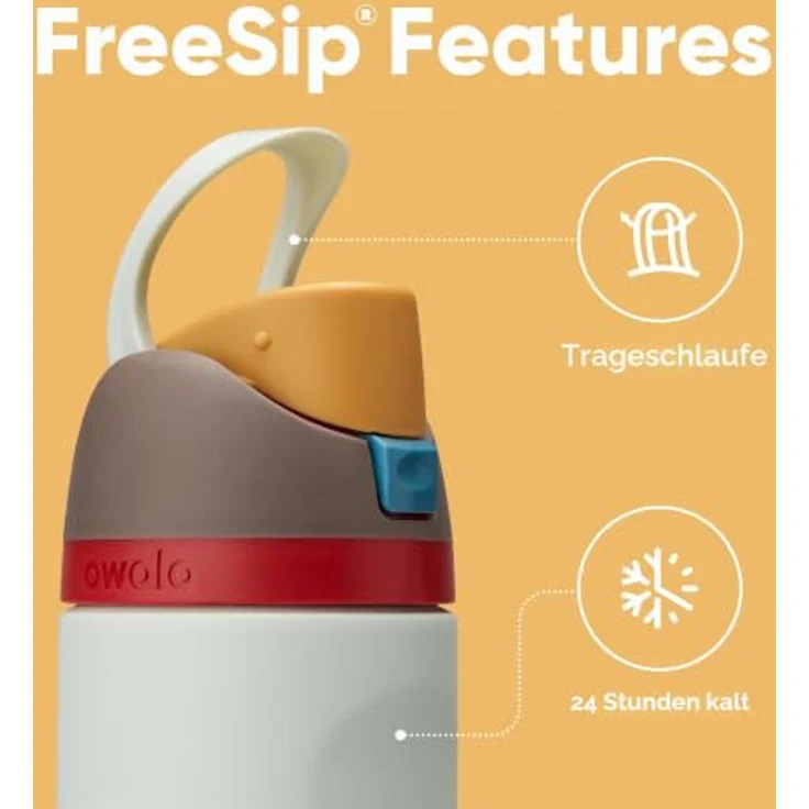 Owala FreeSip Isolierte Edelstahl Trinkflasche mit Strohhalm, 710 ml – BPA-frei, auslaufsicher, optimal für Sport und Outdoor, Boneyard – Bild 4