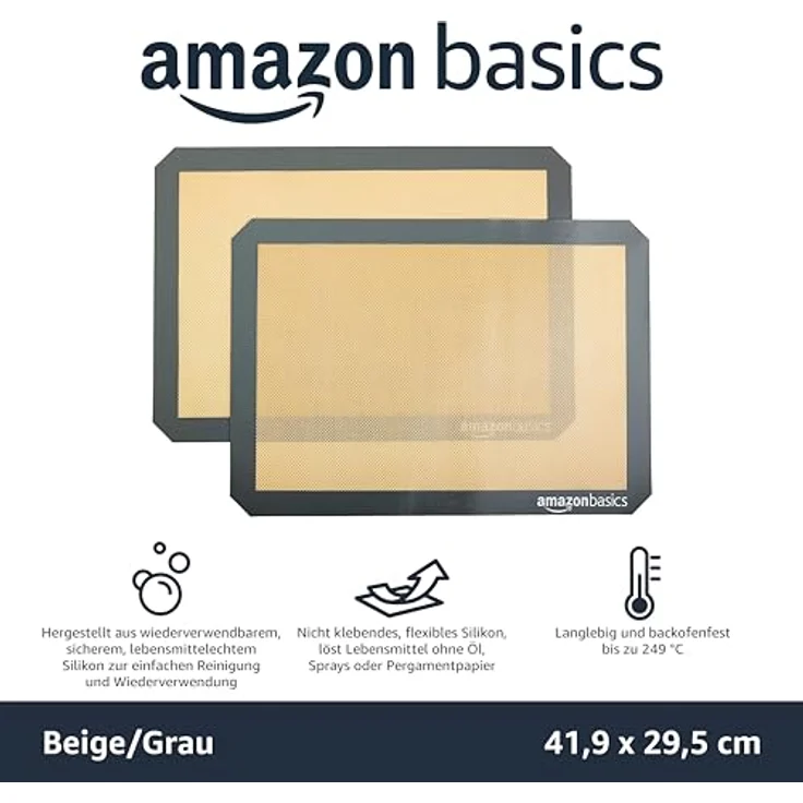AmazonBasics Backmatte, Silikon, 2 Stück – Bild 3