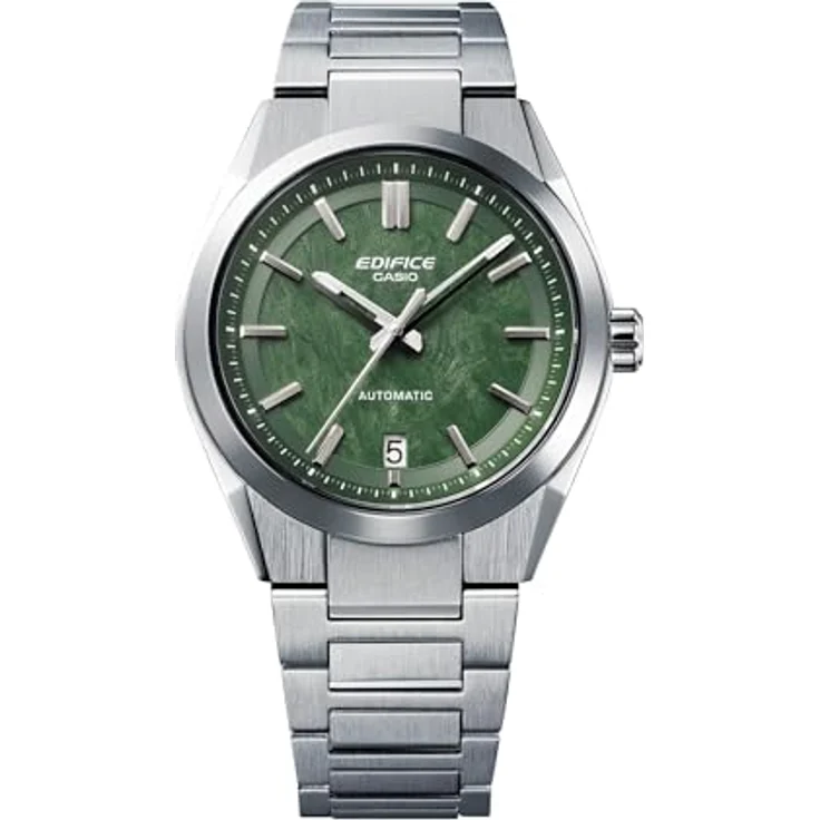 Casio Edifice EFK-100D-3AER Automatikuhr, 39 mm Edelstahlgehäuse, grünes galvanisches Zifferblatt, 100 m wasserdicht, Automatikwerk mit 40 h Gangreserve – Bild 2