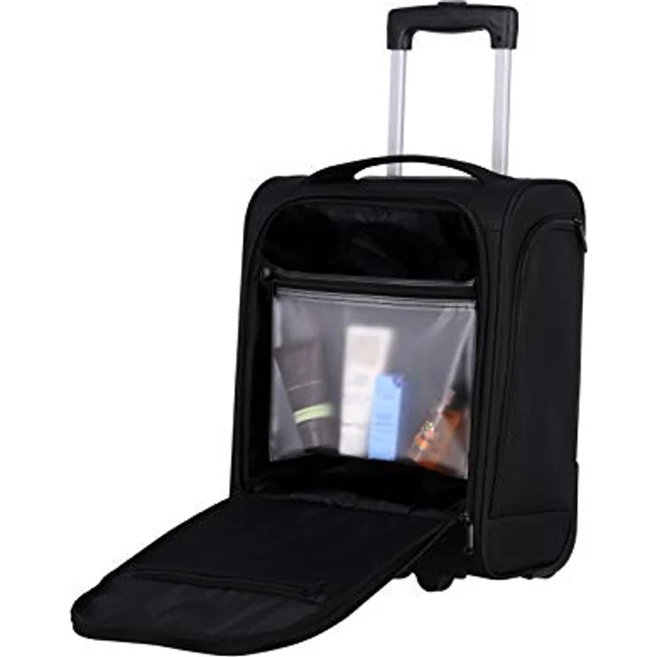 travelite 2-Rad Handgepäck Koffer mit Liquids Bag erfüllt IATA Bordgepäck Maß, Gepäck Serie CABIN Underseat: Kompakter Weichgepäck Trolley, 43 cm, 28 Liter – Bild 5