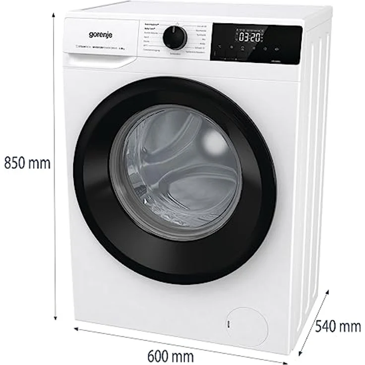 Gorenje WNHEI 84 APS Waschmaschine mit Dampffunktion, 8kg Fassungsvermögen, EEK: A, Inverter PowerDrive Motor, 1400 U/min, 15 Programme, Steam Tech, AquaStop, Kindersicherung, weiß – Bild 2