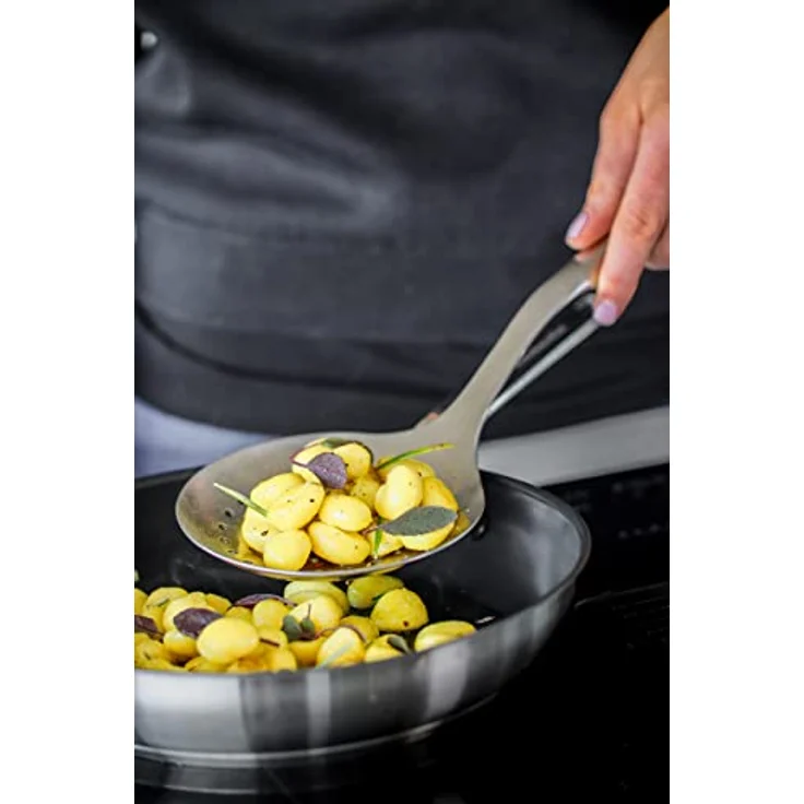 KitchenAid Premium Edelstahl-Schaumlöffel, Abseihlöffel, Silver - Hitzebeständiger Abseihlöffel mit ergonomischem Griff – Bild 4