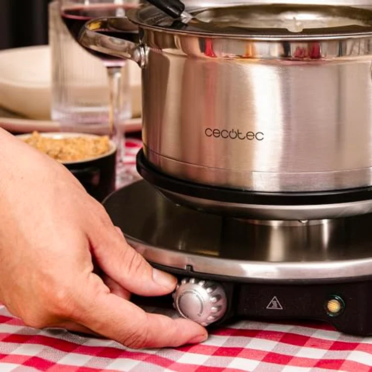 Cecotec Fun Gourmetfondue Advance, Elektrisches Fondue für 8 Personen, 1500W, 1,7L Edelstahl, für Käse, Schokolade und Öl, mit Leistungsregelung, spülmaschinengeeigneten Teilen – Bild 4