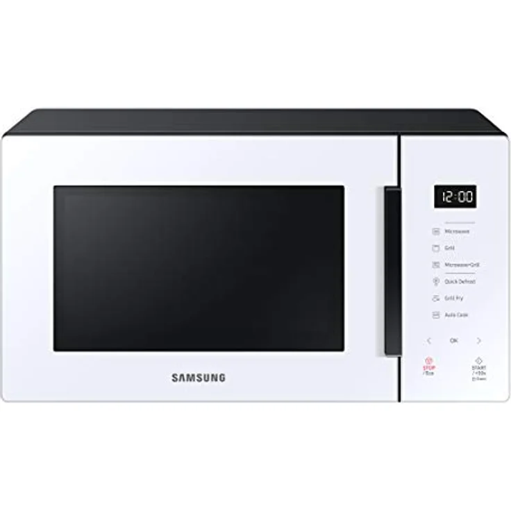 Samsung Samsung MG23T5018CW Mikrowelle mit Grill, Standgerät, 23 Liter Garraum, 800 Watt, Auftauen, weiß – Bild 1