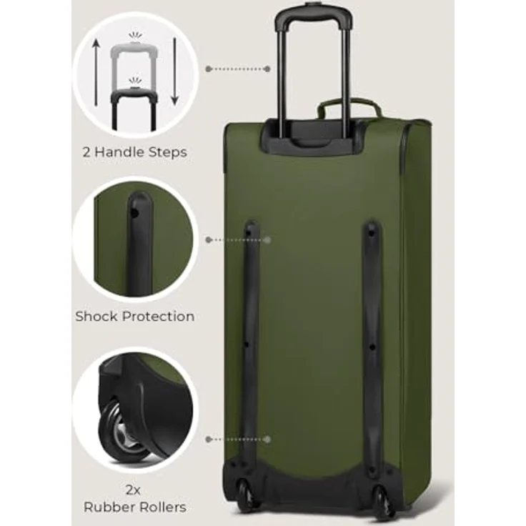 Redolz Duffle Essentials 2 Rollen Reisetasche 71 cm olive – Bild 4