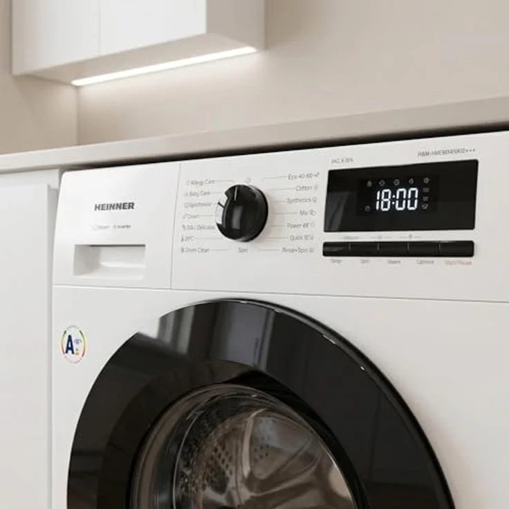 Heinner HWM-HME9014IVA10+++, Frontlader Waschmaschine mit 9 kg Kapazität, 1400 U/min, 15 Waschprogrammen und Digital Inverter-Motor – Bild 7
