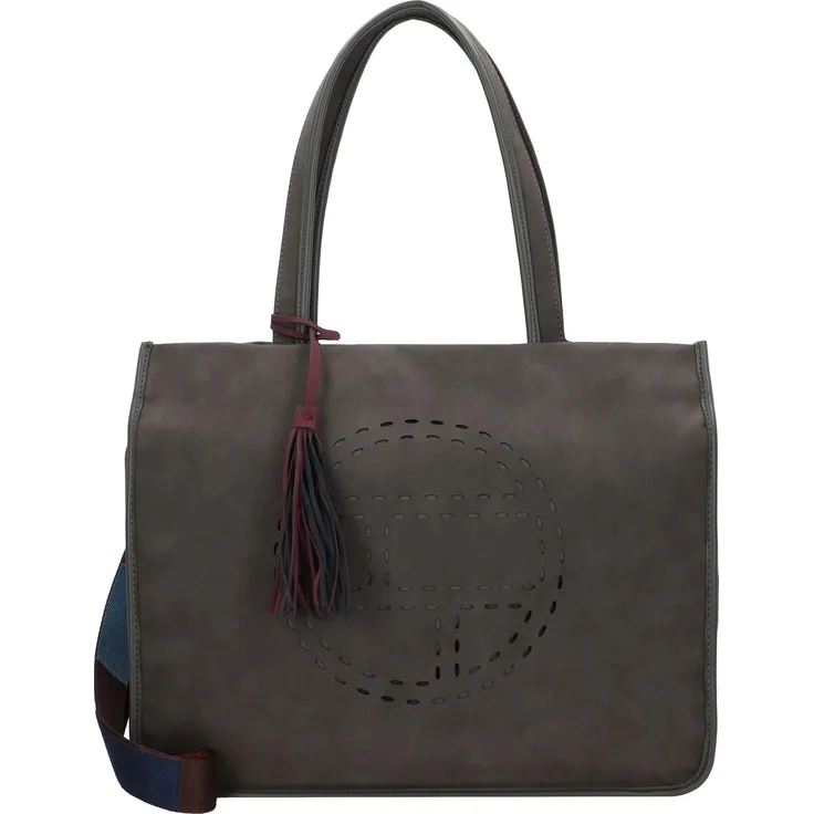 Tom Tailor Ronda Shopper Tasche 40 cm, mit großem Innenfach und Reißverschlussfach, schwarz