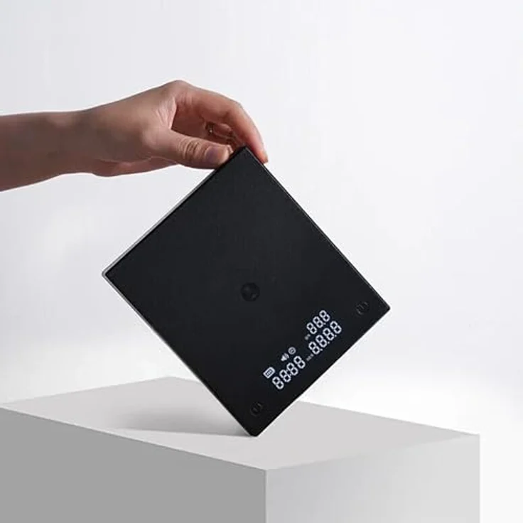 TIMEMORE Black Mirror Basic 2 Kaffeewaage mit digitaler Zeitschaltuhr und automatischem Timer, 2,0 kg maximales Gewicht, Li-Ion 1600mAh Batterie, schwarz – Bild 4