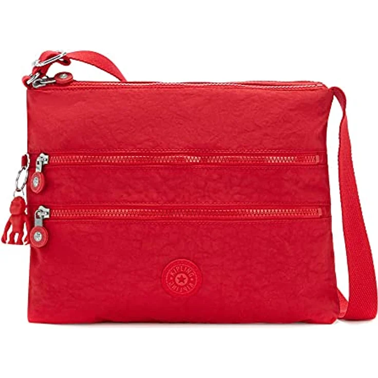 Kipling Alvar Umhängetasche, Damenhandtasche, 33 cm, modern, rot, stufenlos verstellbarer Umhängeriemen – Bild 1