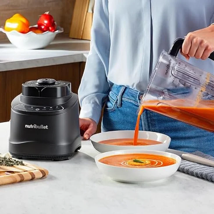 NutriBullet Power Core, Standmixer 1200W mit Edelstahlmessern, 3 Stufen + Pulse, 2,1L, Schwarz – Bild 2