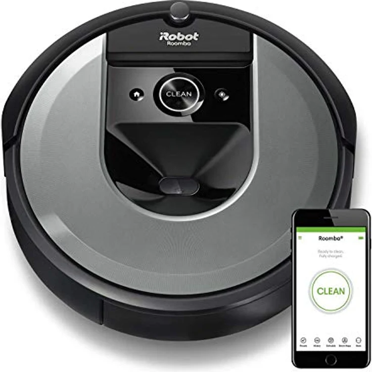 iRobot Roomba i7 7150 Saugroboter, 75 min Akkubetrieb HEPA-Filter, Kameranavigation, App- und Sprachsteuerung, silber-schwarz – Bild 2