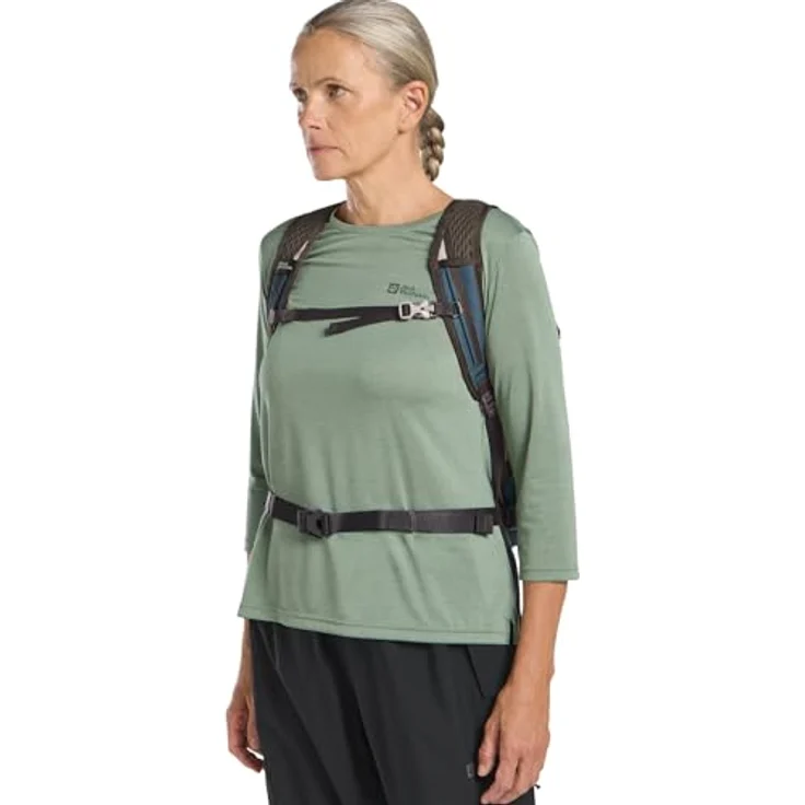 Jack Wolfskin Daypack VELOCITY 12, Rucksack mit AEROSHAPE CORE-Tragesystem, integrierter Regenschutzhülle und abnehmbarem Hüftgurt – Bild 3