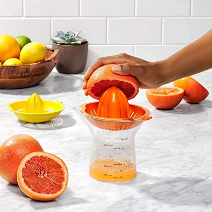 OXO 11263400MLNYK Good Grips Citrus Juicer 2-in-1 Zitruspresse, plastik, Orange – Bild 5