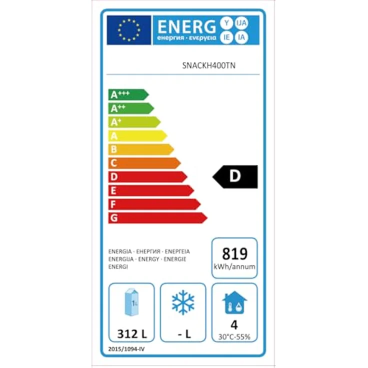 GastroHero Kühlschrank SNACKH400TN, Gewerbekühlschrank Edelstahl, 429 Liter, -2°C bis +8°C, 21 Einschübe, LED-Innenbeleuchtung – Bild 10