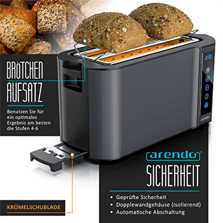 Arendo Vorratsgläser, Glasbehälter 6er Set mit Bambusdeckel & Silikondichtung, quadratisch, luftdicht, Borosilikatglas, spülmaschinengeeignet, 2 x 1 L, 2 x 1,5 L, 2 x 2 L – Bild 8
