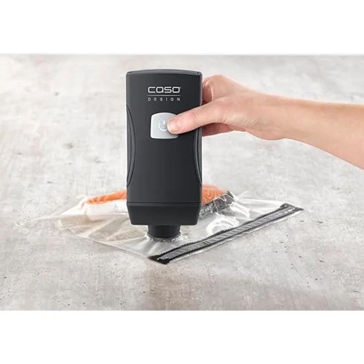 Caso Vacu OneTouch Pro - Kabelloser Handvakuumierer, starke Pumpenleistung 12 Liter/Minute, langlebiger Lithium-Ionen-Akku für 85 min Laufzeit, inkl. Ladestation (USB-C Anschluss) – Bild 5