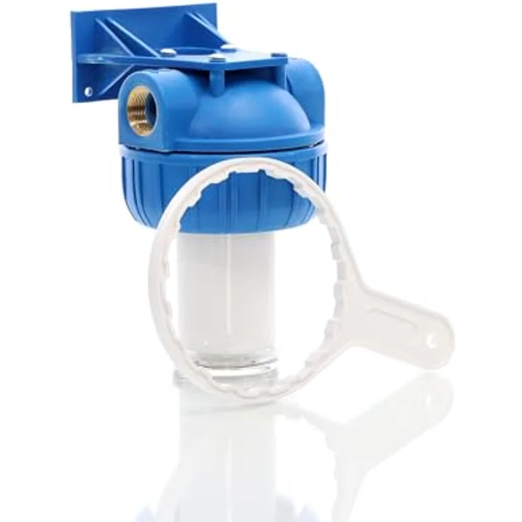 Naturewater NW-BR5B Wasserfilter, 5 µ Sedimentfilter mit 3/4 Zoll Filtereinsatz, inkl. Wandhalterung und Filterschlüssel – Bild 4